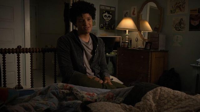 Le poster "Less than Jake" aperçu dans la chambre de Allie Pressman (Kathryn Newton) dans The Society (S01E03)