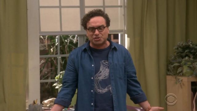 DandyLionPress Jellyfish Tee usado por Leonard Hofstadter (Johnny Galecki) en The Big Bang Theory (S12E22)