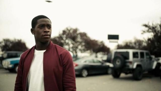 Red Bomber Jacket worn by Dorian Harrison (Damson Idris) in The Twilight Zone (S01E03)