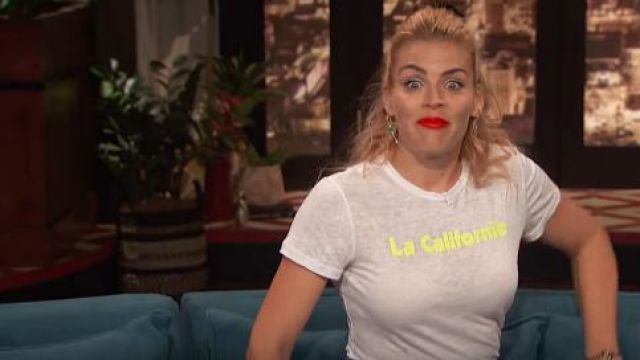 A.L.C.  La Californie Linen Tee Busy Philipps Busy Tonight May 14,2019