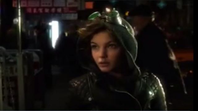 All Saints Cargo Leather Biker Jacket worn by Selina Kyle (Camren Bicondova) in Gotham (S01E01)