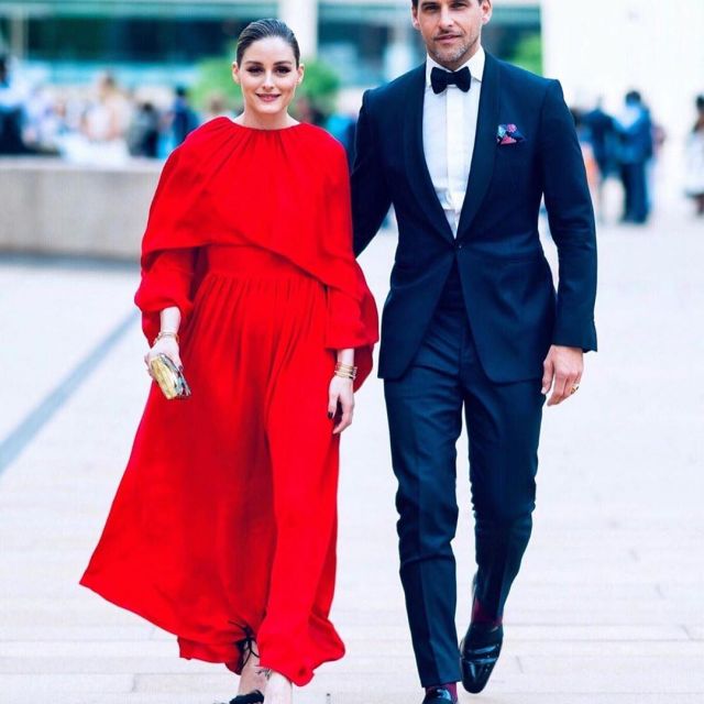 La robe longue manches longues rouge portée par Olivia Palermo lors de la soirée du 20 mai 2019 du American Ballet Theatre 2019 Spring Gala