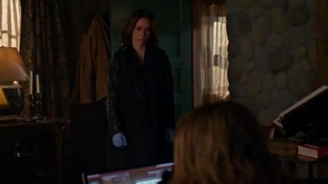 Vince Leather Sleeve Shawl Collar Coat worn by Kate Callahan (Jennifer Love Hewitt) in Criminal Minds (S10E13)