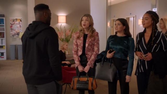 Ann Demeulemeester Cropped Frayed Cotton Blend Satin Top worn by Jane Sloan (Katie Stevens) in The Bold Type (S03E07)