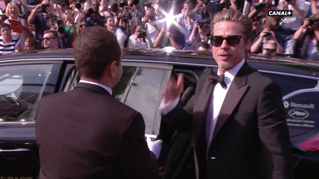 Brad Pitt noir des lunettes de soleil comme vu au Festival de Cannes en 2019