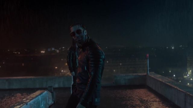 The leather jacket Belstaff worn by Ademo in the clip of The DD of NLP