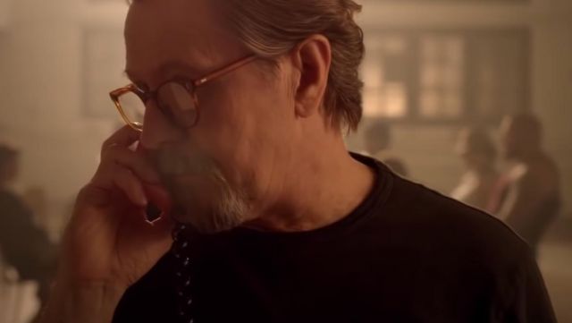 Black t-shirt worn by The Man (Gary Oldman) in Killers Anonymous