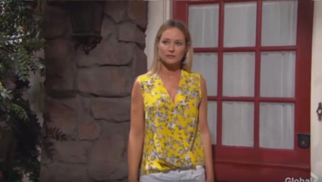 Rag & Bone Victor Blouse worn by Sharon Collins Newman (Sharon Case) as seen in The Young and the Restless May 24, 2019