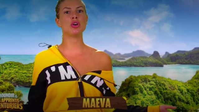 Le sweat jaune et noir "I'm In " de Maëva Martinez dans Moundir et les apprentis aventuriers 4 du 27.05.2019
