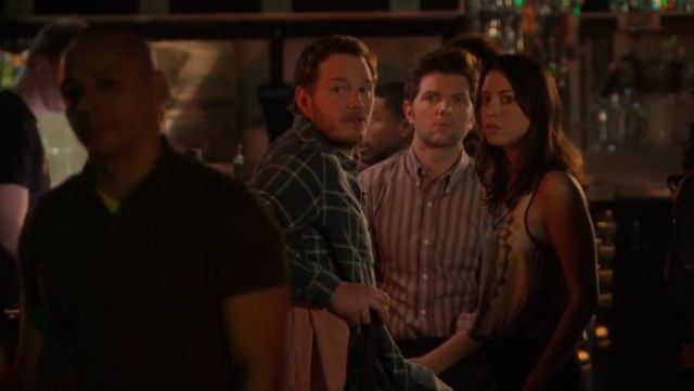Workshop Geo Print Racerback Tank worn by April Ludgate (Aubrey Plaza) in Parks and Recreation (S05E21)