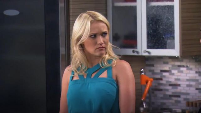 Banana Republic Black Cutout Tank worn by Gabi Diamond (Emily Osment ...