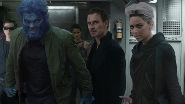 The hoodie dark grey Ororo Munroe / Storm (Alexandra Shipp) in X-Men : Dark Phoenix