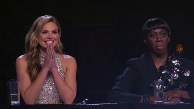 Mac Duggal Patrón Vestido de lentejuelas, Principal, color, Patrón de vieira PLATEada Vestido de lentejuelas usado por Hannah Brown en The Bachelorette (S15E02)