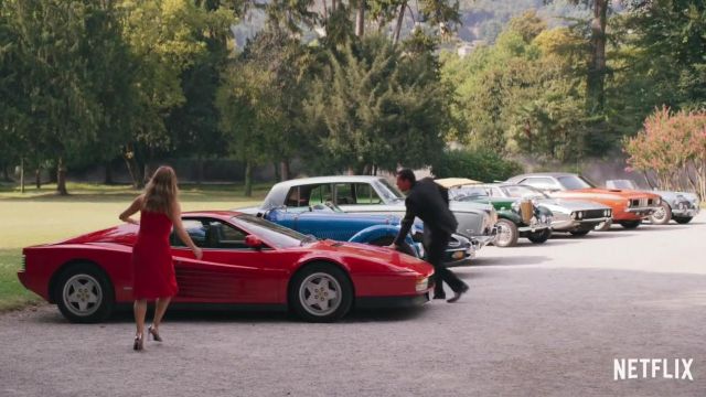 Ferrari Testarossa utilisé par Audrey Spitz (Jennifer Aniston) dans le Meurtre et Mystère