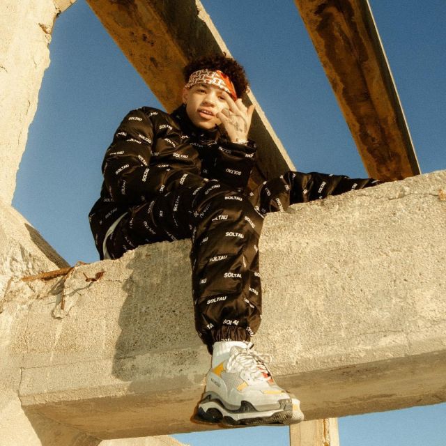 Sneakers Balenciaga Triple S Lil Mosey on his account Instagram @lilmosey