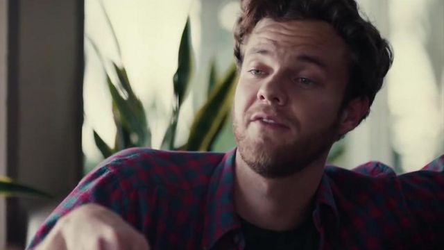 Blue and red check pattern shirt worn by Ben (Jack Quaid) as seen in ...