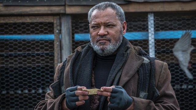 Brown coat of Bowery King (Laurence Fishburne) in John Wick: Chapter 3 – Parabellum