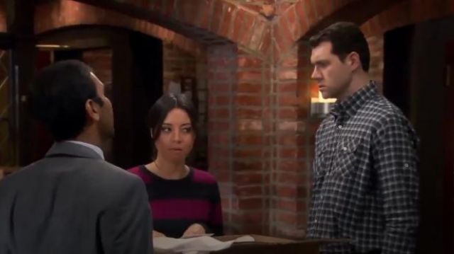 French Connection  Bambi striped sweater worn by April Ludgate (Aubrey Plaza) in Parks and Recreation (S06E21)