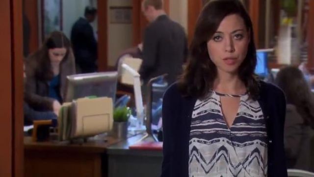 Parker Suri Dress in Shadow worn by April Ludgate (Aubrey Plaza) in Parks  and Recreation (S07E02) | Spotern