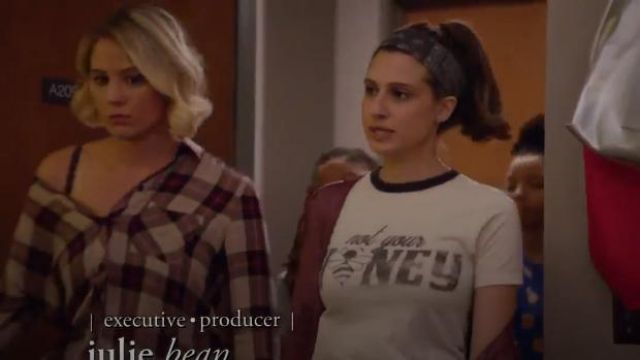 TopShop Not Your Honey Ringer Tee worn by Nomi Segal (Emily Arlook) in grown-ish (S01E03)