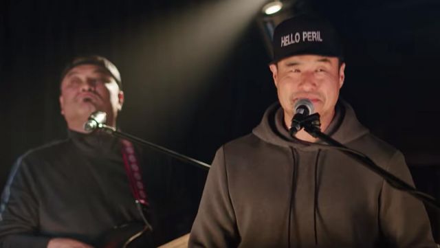 Hello Peril black hat cap worn by Marcus (Randall Park) in Always Be My Maybe