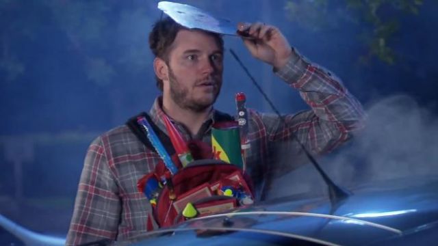 J.Crew  Vintage Flannel Shirt in Winterbrook Plaid worn by Andy Dwyer (Chris Pratt) in Parks and Recreation (S07E08)
