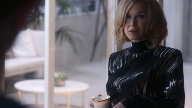 Givenchy Abstract Printed Blouse worn by Anne Montgomery (Renée Zellweger) in WHAT / IF (S01E09)