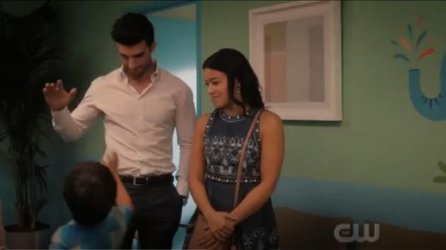 J.O.A. Embroidered Fit & Flare Dress worn by Jane Villanueva (Gina Rodriguez) in Jane the Virgin (S05E10)
