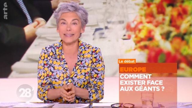The printed shirt lemon Élisabeth Quin in 28 minutes of 01/05/2019