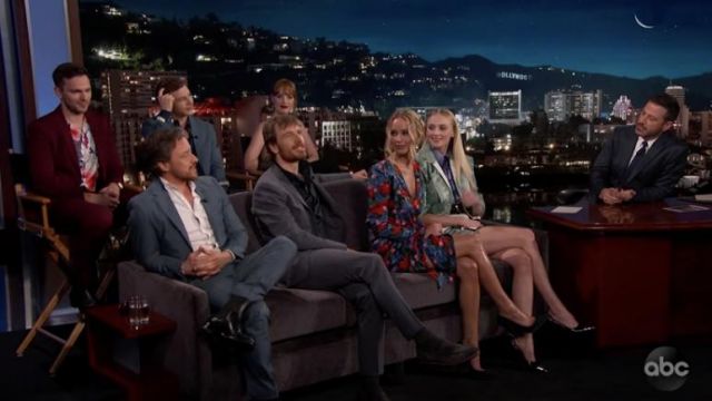 Magda Butrym Fall Winter 2019 floral dress worn by Jennifer Lawrence on Jimmy Kimmel Live June 4, 2019