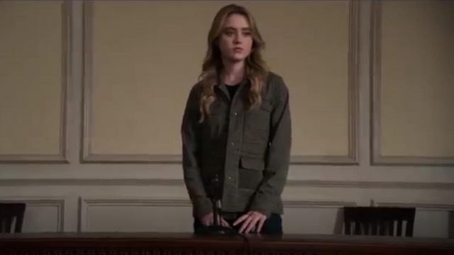 Green Field Jacket worn by Allie Pressman (Kathryn Newton) in The Society (Season01 Episode06)