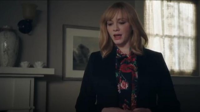 Gucci Spring Bouquet Silk Shirt worn by Beth Boland (Christina Hendricks) in Good Girls (S02E13)