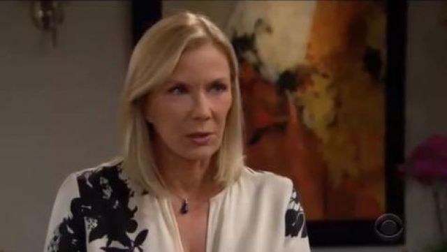 Alexis Bittar Dewdrop Pendant Necklace worn by Brooke Logan (Katherine Kelly Lang) as seen on The Bold and the Beautiful June 06,2019