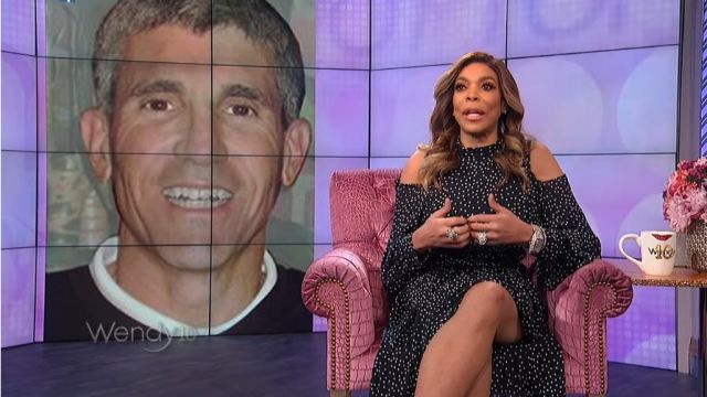 StyleKeepers Navy “After Hours” dress worn by Wendy Williams on The Wendy Williams Show JUne 13,2019