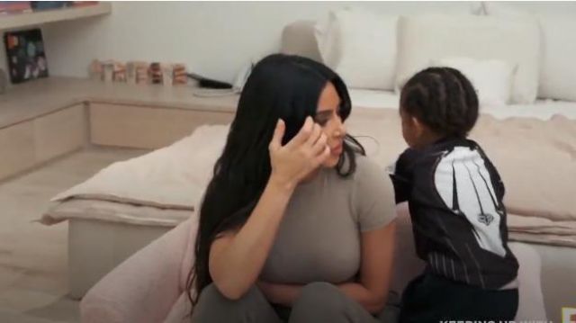 Yeezy Season 6 Shrunken T-Shirt worn by Kim Kardashian West in Keeping Up with the Kardashians (S16E09)