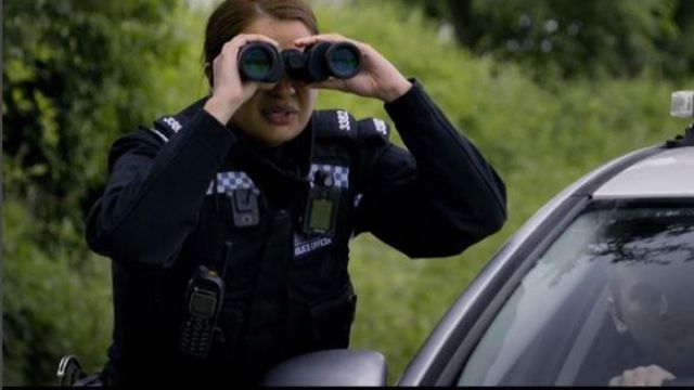 The binoculars of the police in Black Mirror (Season 05 Episode 02)
