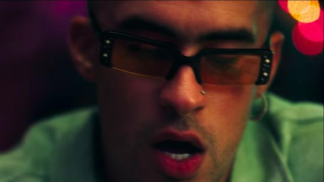 Sunglasses worn by Bad Bunny as seen in his Callaíta music video