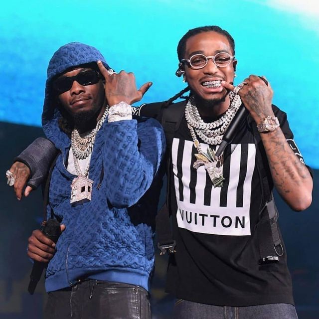 Louis Vuitton Black Barecode and Earth T-shirt worn by Quavo at the Summer Jam June 2019