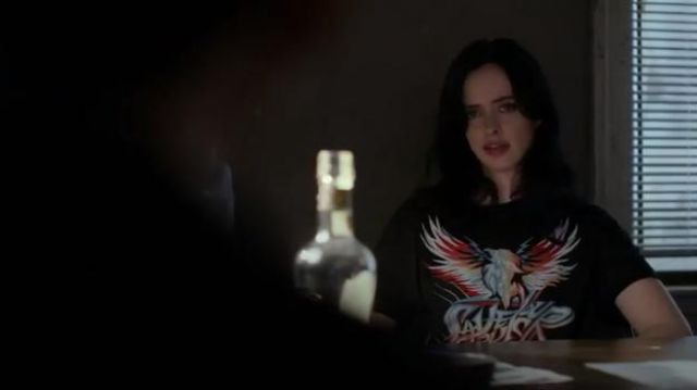 Givenchy Motocycle Tour Tee worn by Jessica Jones (Krysten Ritter) in Marvel's Jessica Jones (Season 03 Episode 10)