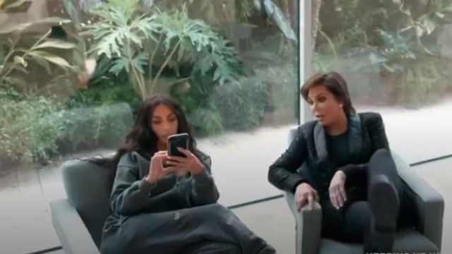 Yeezy Oversized Zip Front Hoodie worn by Kim Kardashian West in Keeping Up with the Kardashians (Season16 Episode11)