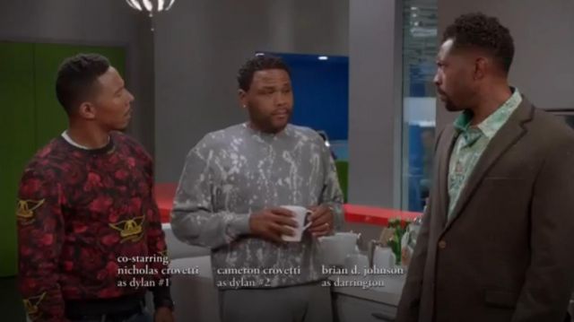 PRPS Bleached Distressed Edge Sweatshirt worn by Andre 'Dre' Johnson (Anthony Anderson) in black-ish (Season 04 Episode 07)