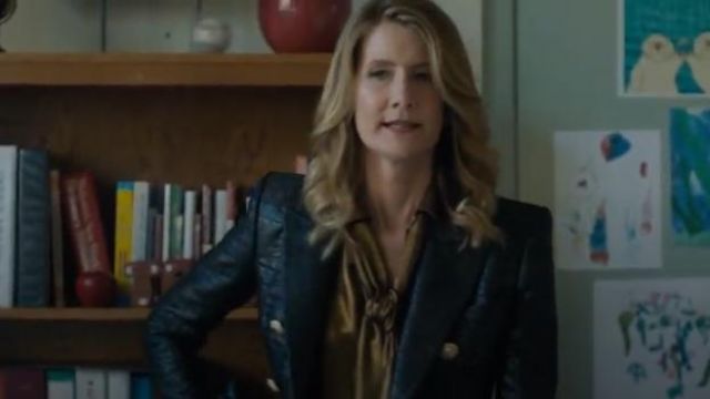 Balmain Classic Crocodile-Print Blazer worn by Renata Klein (Laura Dern) in Big Little Lies (Season02 Episode03)