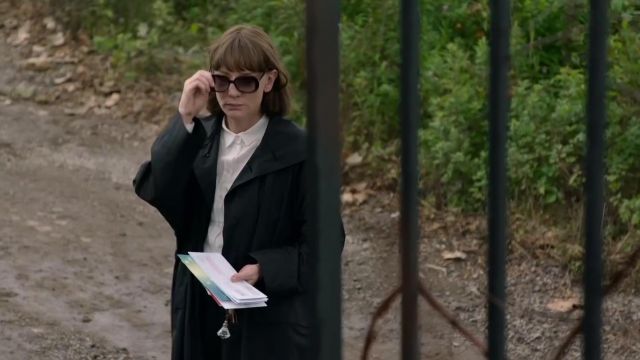 Black trench-coat porté par Bernadette Fox (Cate Blanchett) Où avez-Vous Aller, Bernadette