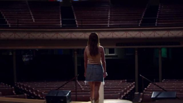 Blue High-Waisted Jean Skirt worn by Rose-Lynn (Jessie Buckley) in Wild Rose