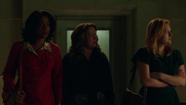 Brown leather shoulder bag worn by Ruby O'Carroll (Tiffany Haddish) in The Kitchen