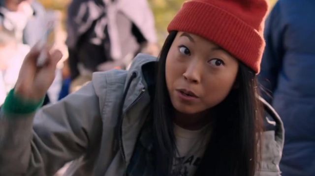 The red Cap of Constance (Awkwafina) in Ocean's 8