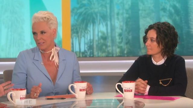 Stella McCartney Falabella Sweater worn by Sara Gilbert on The Talk June 17,2019