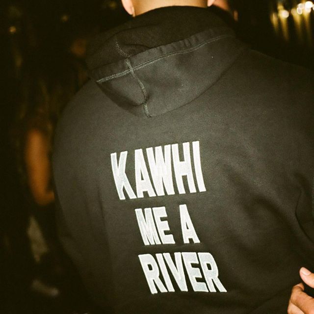 Kawhi Me A River Hoodie worn by Drake on his Instagram account @champagnepapi