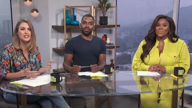 Priscilla Ono x ELOQUII Utility Jumpsuit worn by Nina Parker on E! News June 20,2019
