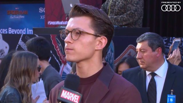 Garrett Leight "Winward" eyeglasses worn by Tom Holland as seen on the Spi­der-Man: Far From Home red car­pet in 2019